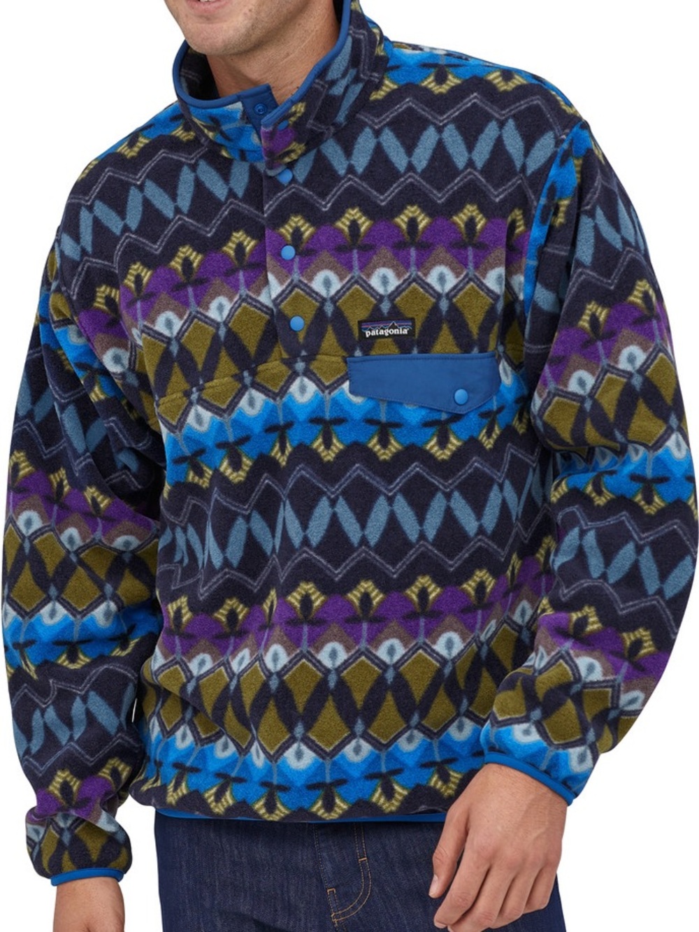 Patagonia Synchilla Snap-T Fleece Pullover Companions Big New Navy Blue Size XL - Picture 12 of 17